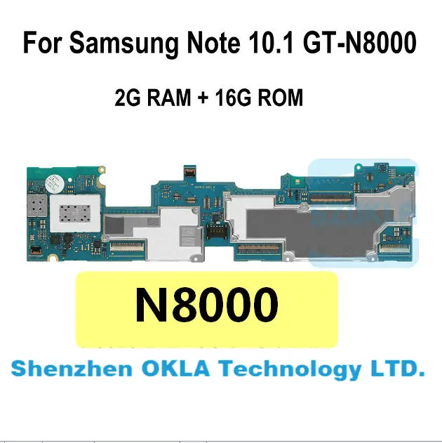 1 шт. б/у оригинальная материнская плата Note 10 N8000 2 Гб RAM 16 WCDMA ROM Материнская