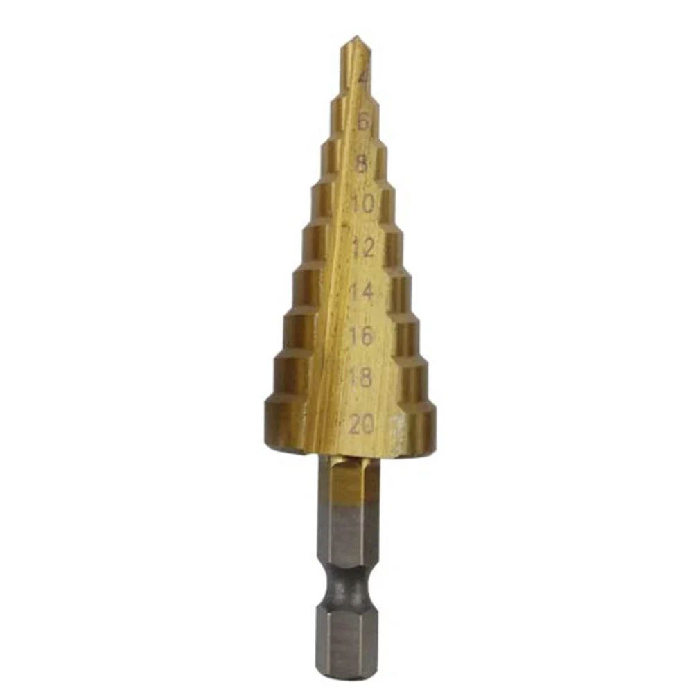 

Cone Drill Bit Alloy Hex Shank Hardness High Speed Step Cone Drill Bit Set 4mm-32mm Reamer Power Tools Drilling Tool Hole