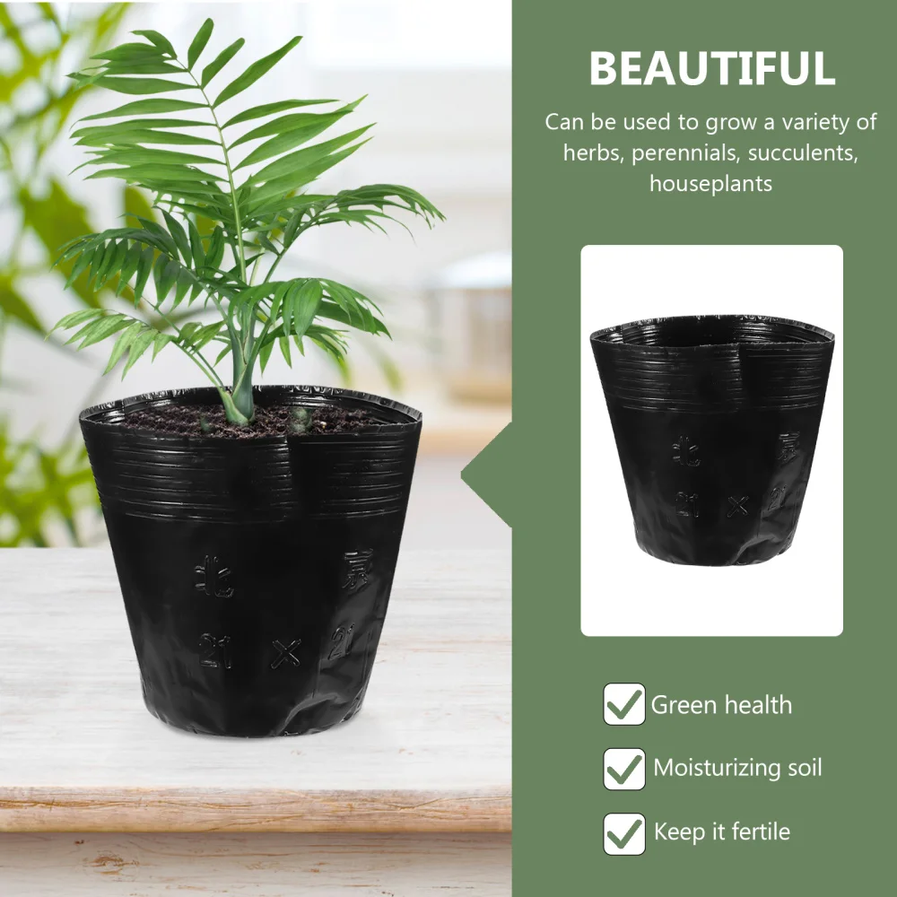 

100pcs Premium Planting Bags Durable Gardening Pouches Useful Planting Cups