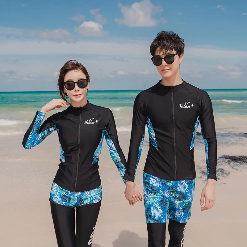 Long Sleeve Swimming Suit For Women Swimwear Windsurf Couple Ensemble Female Pants Sun Protective Training Surf Big Yards Floral | Спорт и