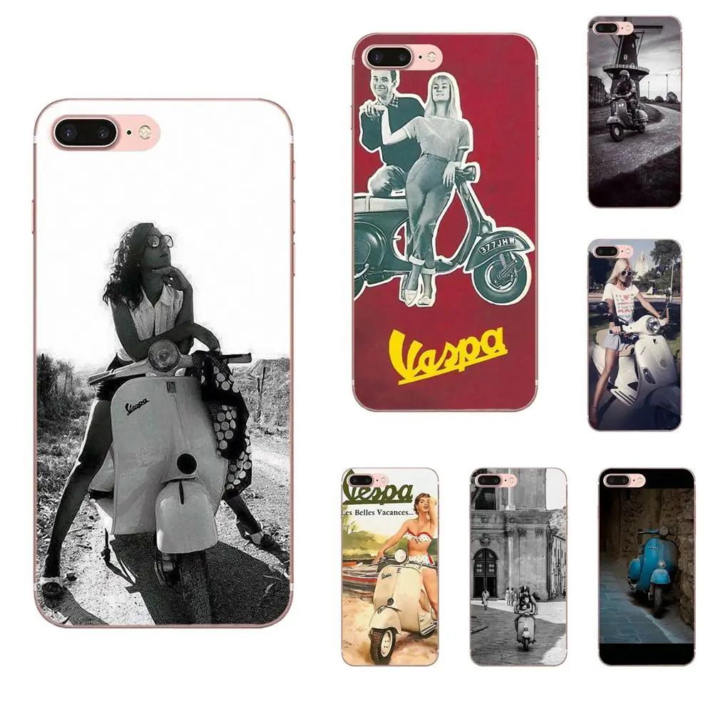 Мягкий чехол для мобильного телефона iPhone 11 Pro Max Plus X XS XR 8 7 6S SE 4S 5 5C 5S 2020 Vespa Scooter