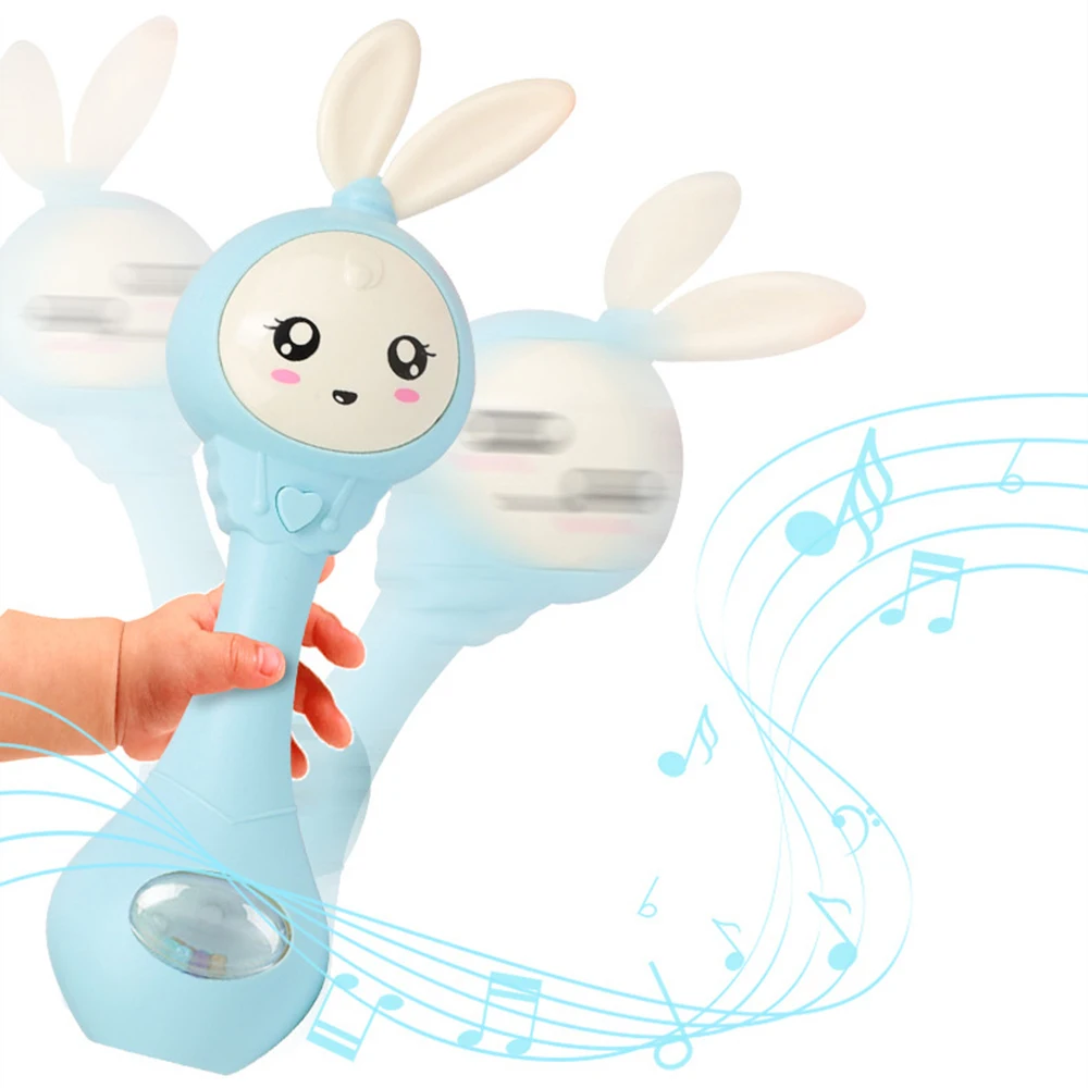 Игрушки для раннего обучения безопасный материал ручной Колокольчик мигающий