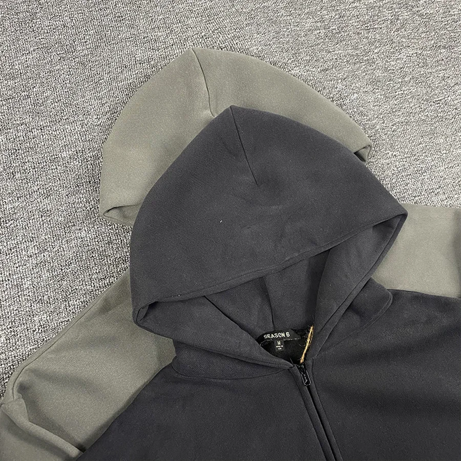 Толстовка Мужская/Женская однотонная на молнии в стиле Канье Уэста сезон 6 1:1 |