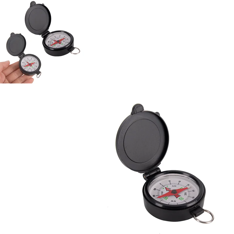 Мини Компас портативный складной объектив Военный компас черный для наружного