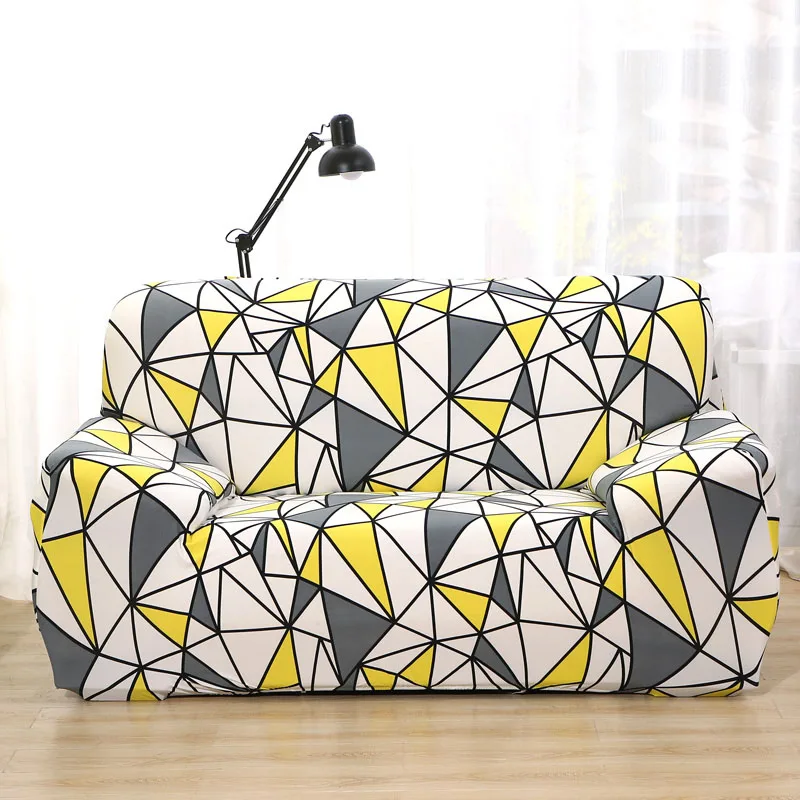 Геометрическая Печать современных Обеденная эластичные чехлы для диванов