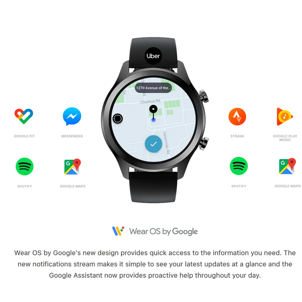 Xiaomi Ticwatch C2 Smartwatch одежда OS от Google Встроенный gps монитор сердечного ритма фитнес-трекер Google Pay умные часы для мужчин и женщин