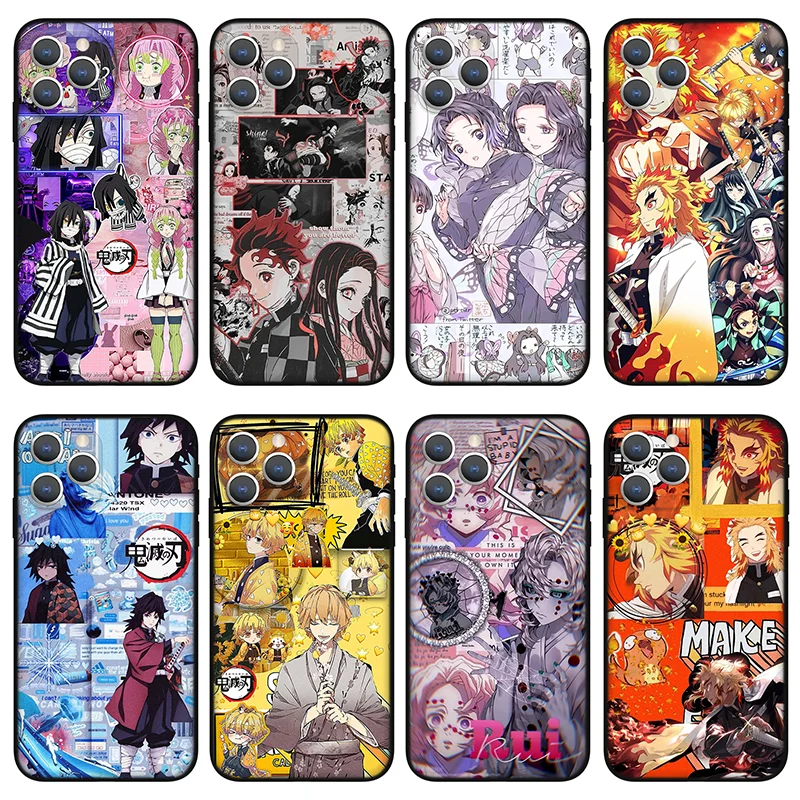 

Чехол для телефона с аниме Hashibira Inosuke для iPhone 13 Pro Max черный противоударный чехол для iPhone 12 11 Pro Max XR XS SE 5 6S 7 8 Plus