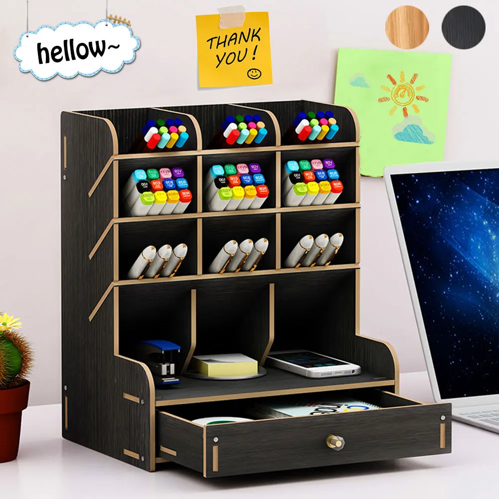 Многофункциональный настольный органайзер с подставкой 13 ячеек лоток для файлов