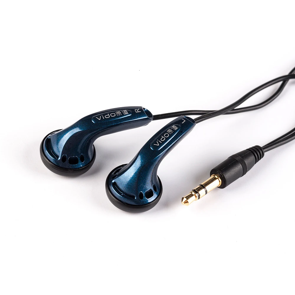 WOOEASY DIY VIDO наушник динамический бас с плоской головкой HIFI в ухо наушник белый черный