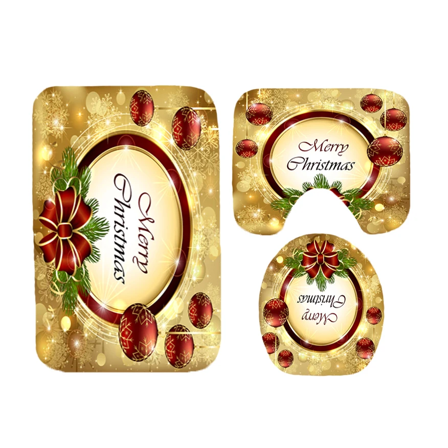 Счастливого Рождества Ванная комната комплект принт снеговик пингвин лиса