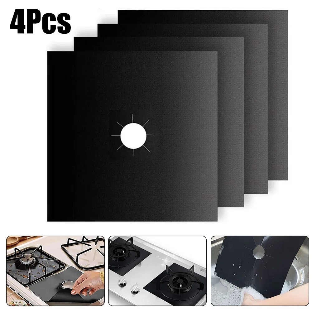 4 шт многоразовая газовая плита крышка Чистый моющийся коврик Плита Кухня