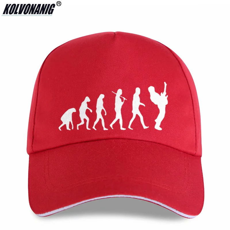 2021 Summer Fashion Human Evolution Guitarist Player Print Baseball Caps Hip Hop Men's Snapback Hat Sandwich Sun Cap Dad Hats |