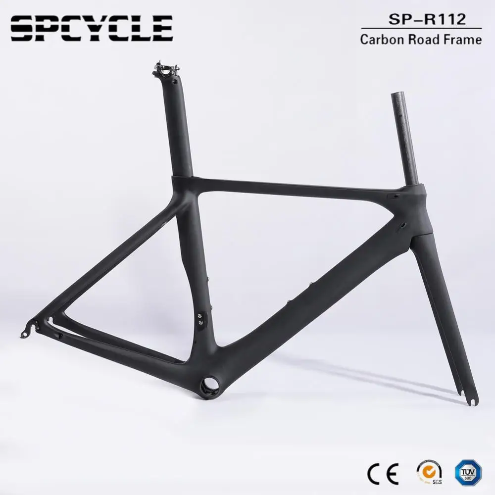 Spcycle полный углеродный шоссейный велосипед рама Аэро велосипедный гоночный руль для велосипеда, углеродный комплект T1000 углерода рамы дорожного велосипеда BB86