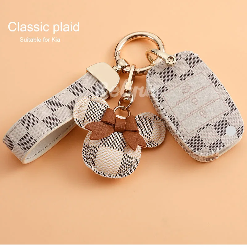 

Leather Car Key Case Cover Protection For Kia Rio Sportage Stinger Ceed Sorento Cerato Optima Forte K2 K3 K5 Auto Accessories