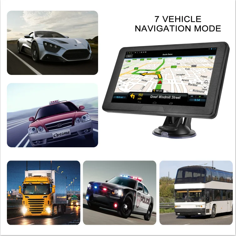 7 дюймовый автомобильный GPS навигатор туристический navigatorFM Навител спутниковой