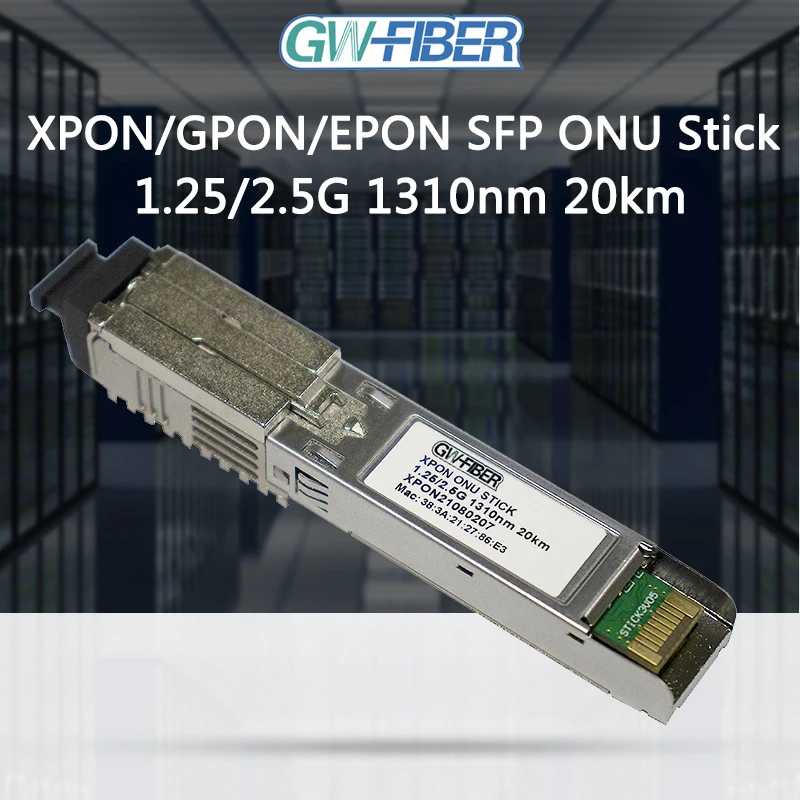 

New GPON EPON XPON sfp stick SFP ONU PON Stick With MAC SC Connector DDM pon module E/GXPON