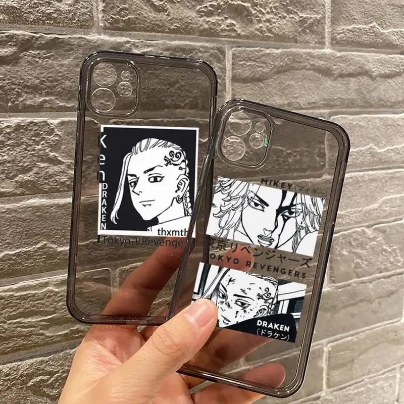 

Draken Tokyo revengers Avengers Phone Case Transparent for iPhone 7 8 11 12 se 2020 mini pro X XS XR MAX Plus