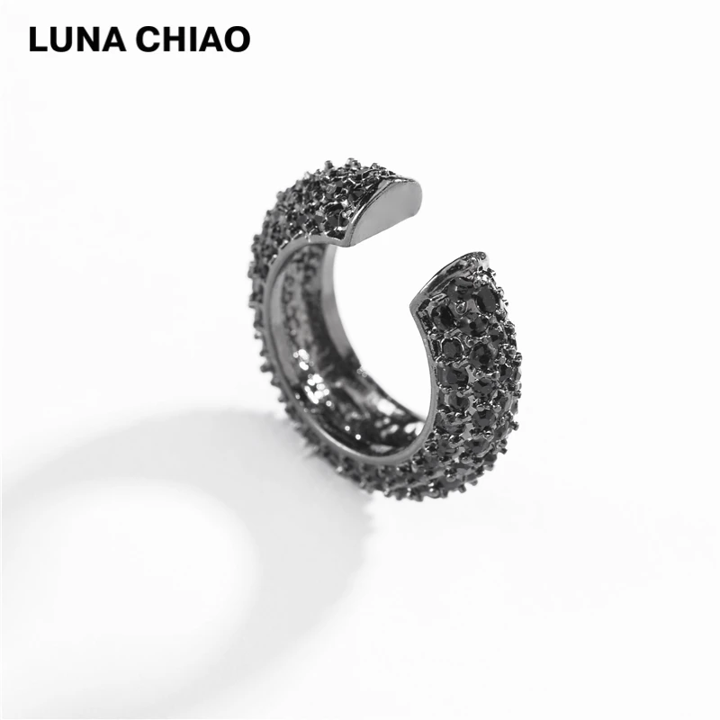 LUNA CHIAO модные ювелирные изделия со стразами серьги-каффы без пирсинга