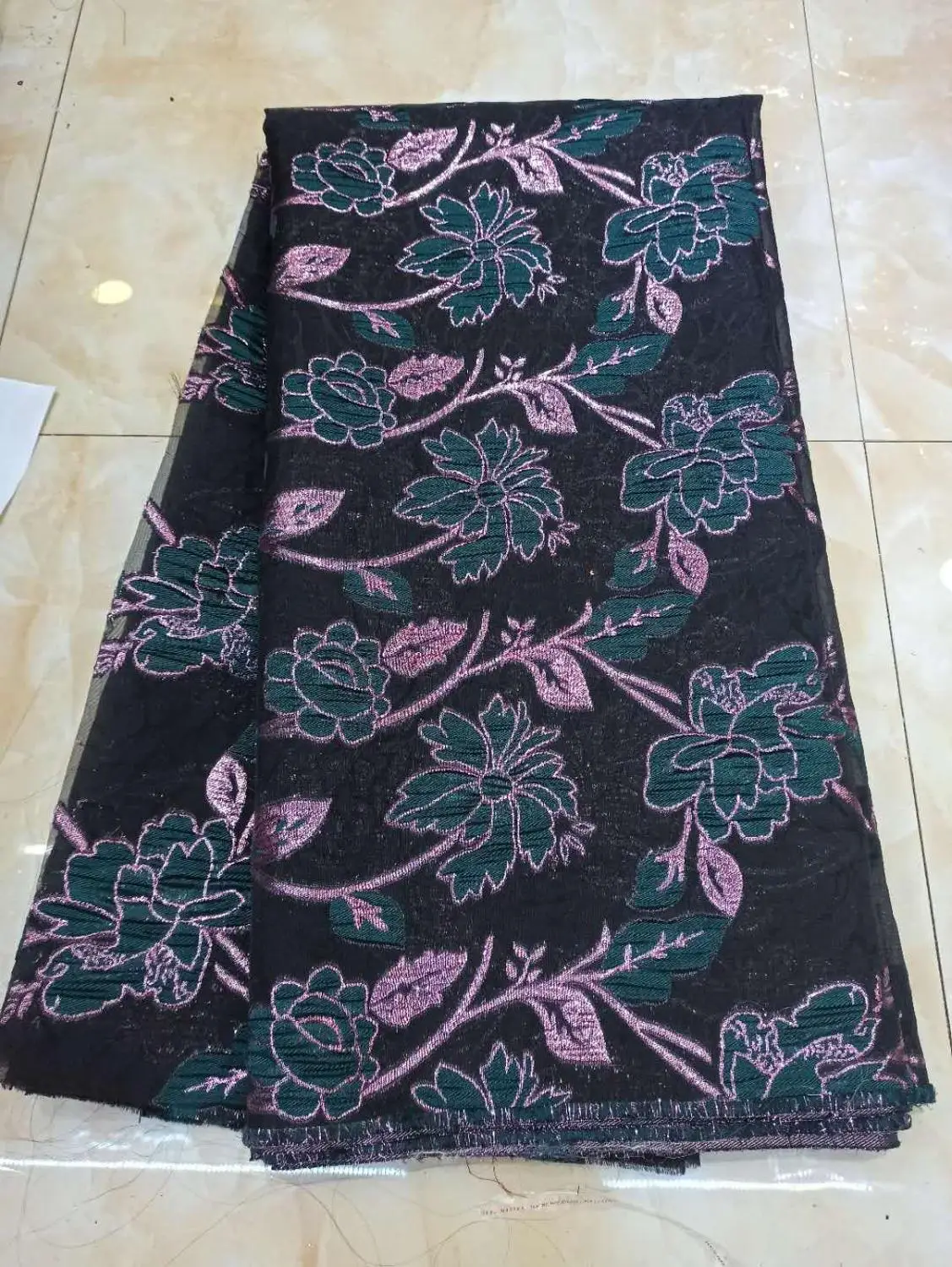 

African Lace Fabric embroidered Net Lace Noble Stripe french Fabrics High Quality African Tulle Sequins Lace Fabric XSDE291