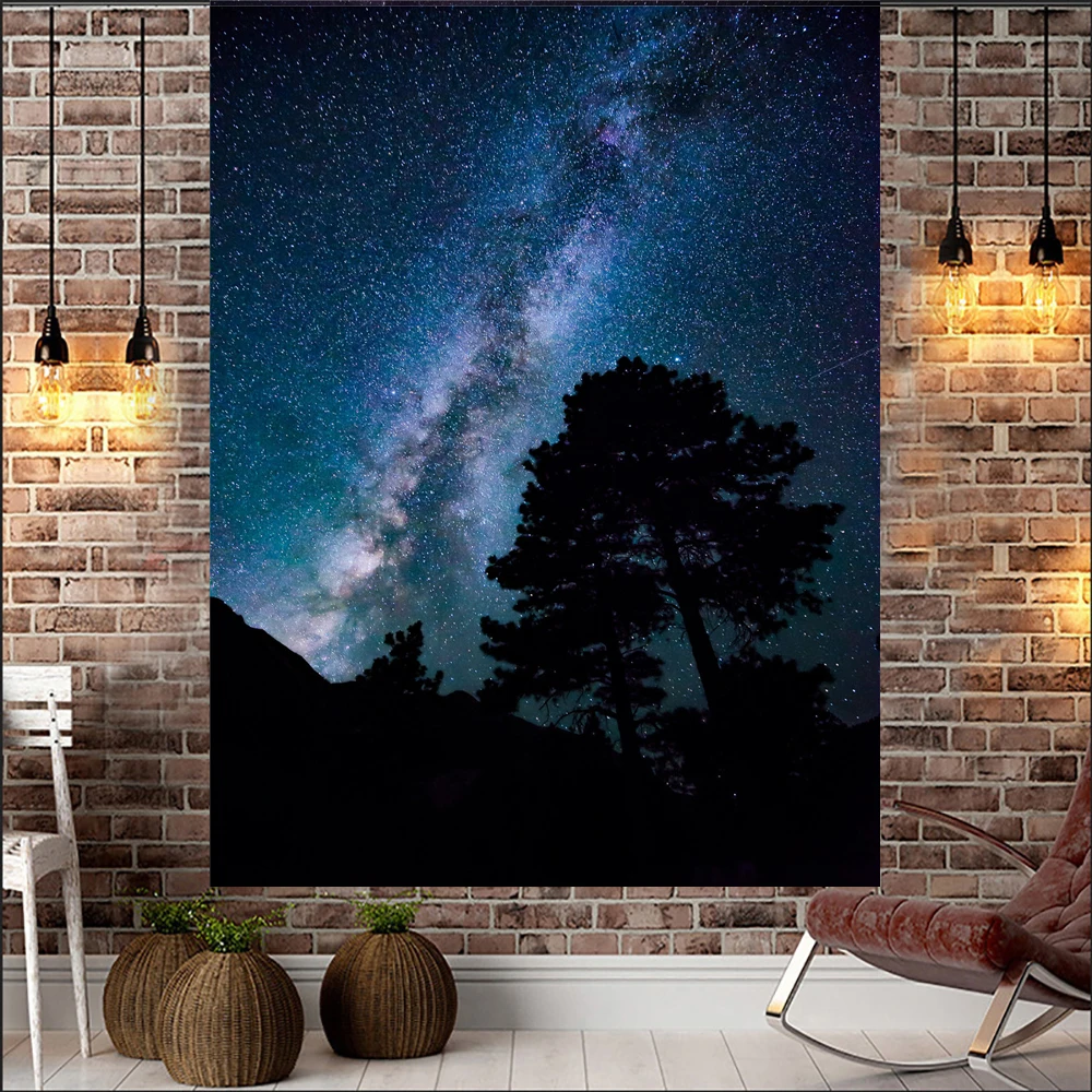

3D Night Tree Print Wall Decor Wall Hanging Tapestry for Bedroom Living Room Decor Room Decoration