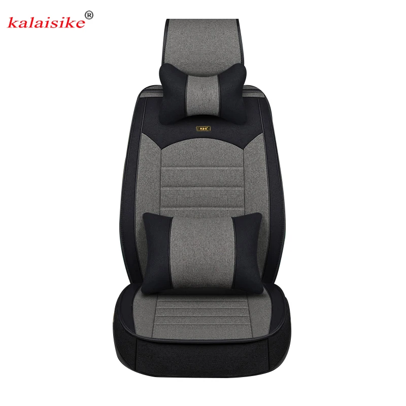

Универсальные автомобильные Чехлы Kalaisike на сиденья из льна для Renault, все модели, captur, kadjar, fluence, Captur, Laguna, Megane, Latitude, автостайлинг