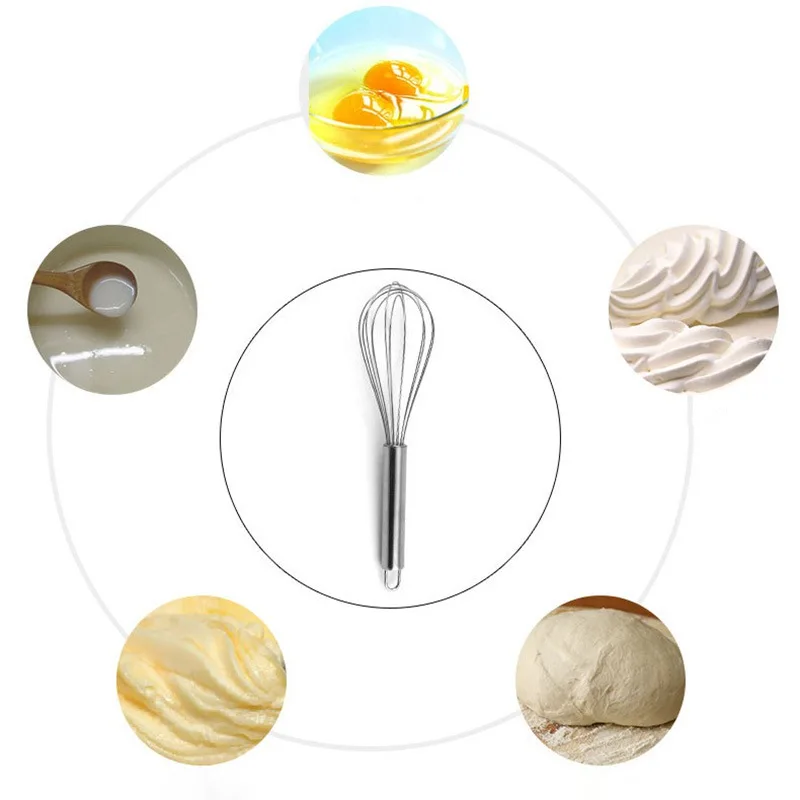 Венчик ручной из нержавеющей стали для взбивания яиц вспениватель молока