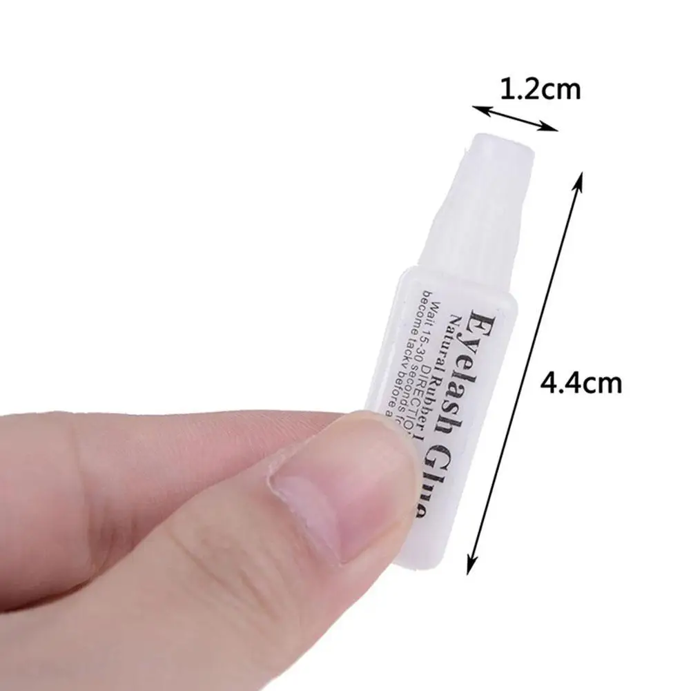 

2ml Transparent/white/black False Eyelash Glue Mini Plastic Flat Tube Portable Non-toxic And Tasteless Eyelid Glue