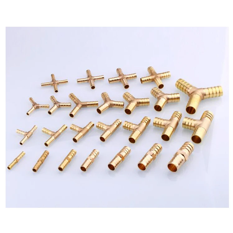 Латунный фитинг для труб с зазубринами 2 3 4 ходовой соединитель мм 5 6 8 10 12 16 19