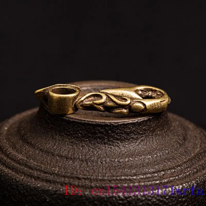 Латунный брелок с крючком для ключей подвеска статуэтка резные ювелирные