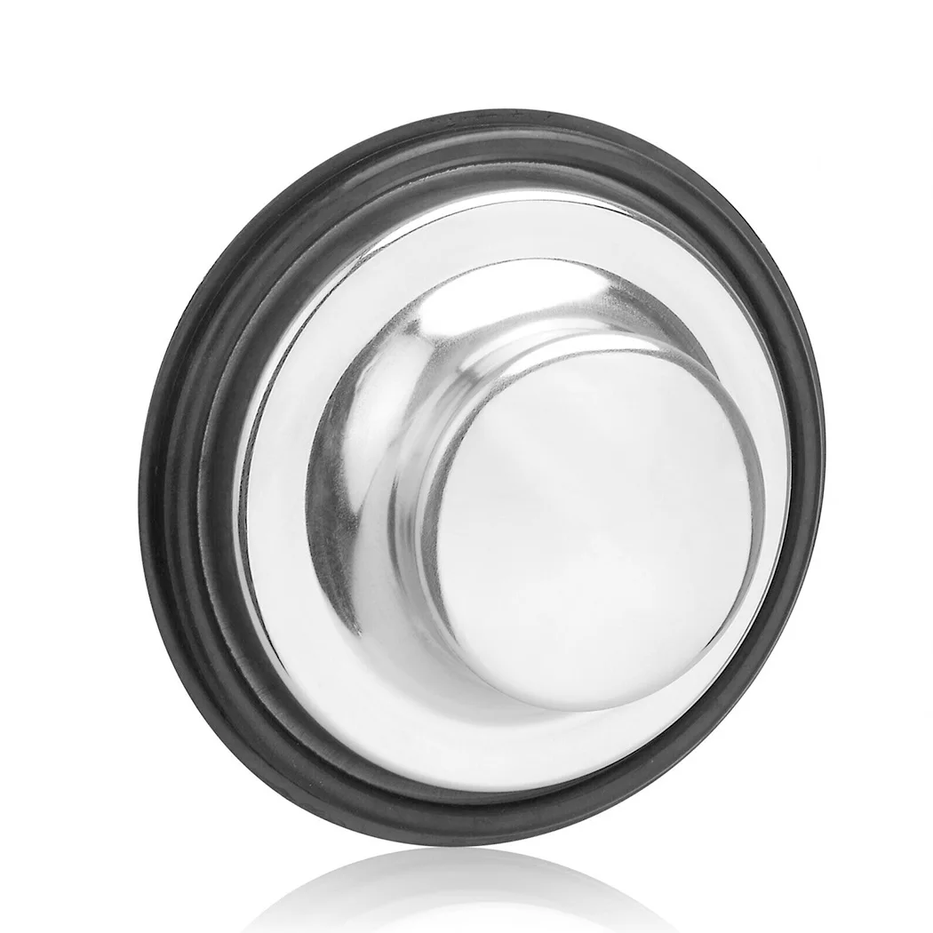

Stainless Steel + Rubber Garbage Disposal Stopper Stainless Steel + Black 85mm Drain Cover Sale Durable