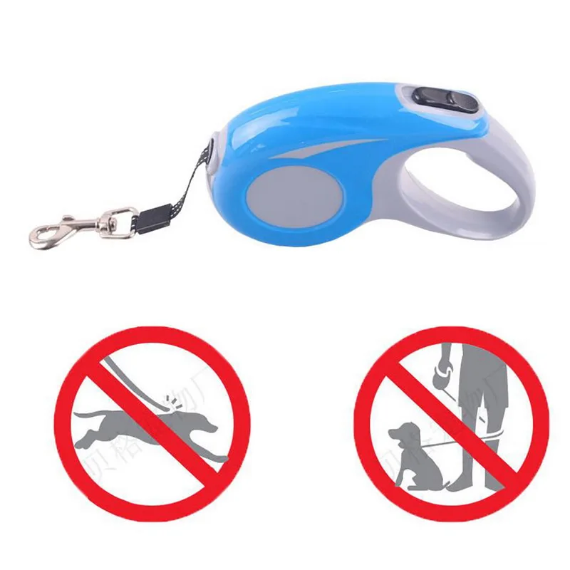 Ходьба автоматический выдвижной поводок для собаки кошка легкого захвата 3 м/5 м