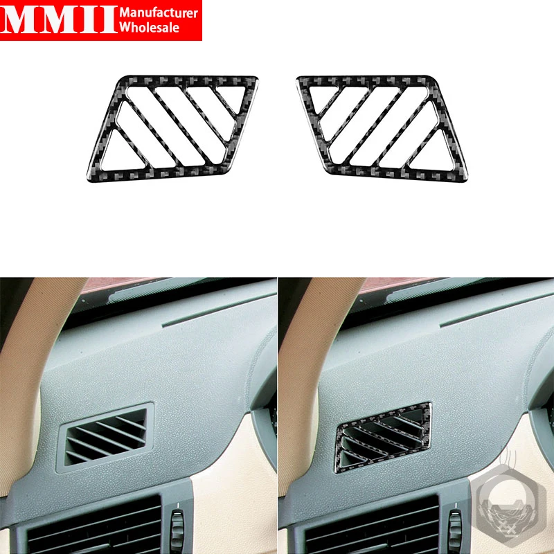 Carbon Fiber Stickers For BMW X3 E83 2004 2005 2006 2007 2008 2009 2010 Dashboard Demister Outlet Frame Interior Car Accessories