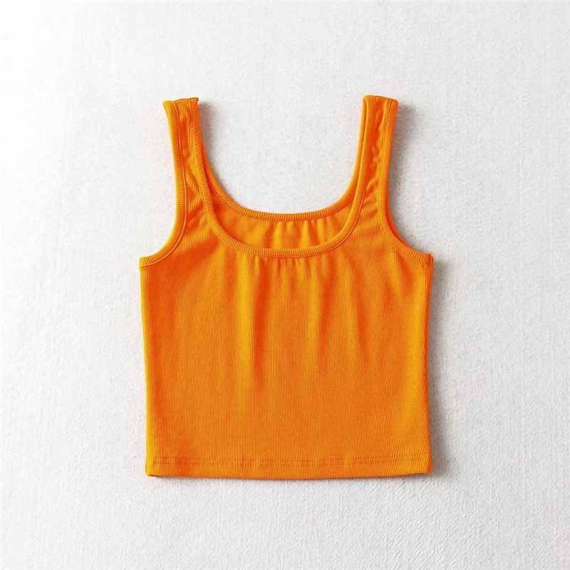 Топ LUNDUNSHIJIA женский хлопковый в рубчик Модный облегающий без рукавов