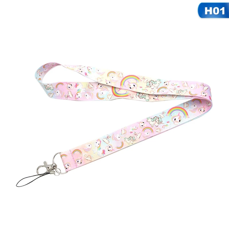

Lovely Unicorn Neck Phone Strap for keys ID Card Gym Mobile Phone Straps USB Hanging Rope Badge Holder Lanyard Girls Gift