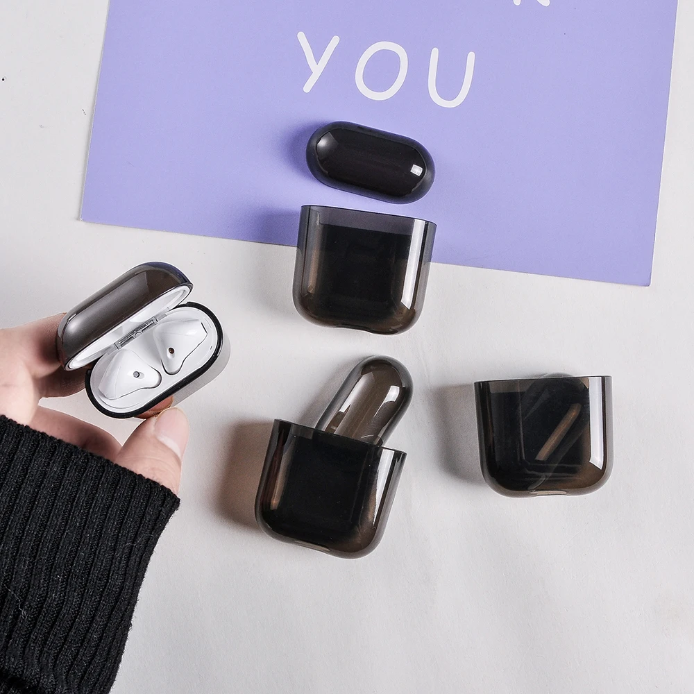 Черный чехол для наушников AirPods роскошный силиконовый 2 1 беспроводной Bluetooth Airpods