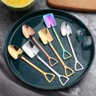 Модная кофейная ложка, десертная ложка для мороженого, ложка с круглой головкой в стиле ретро, кухонное приспособление, украшение, посуда для бара, посуда