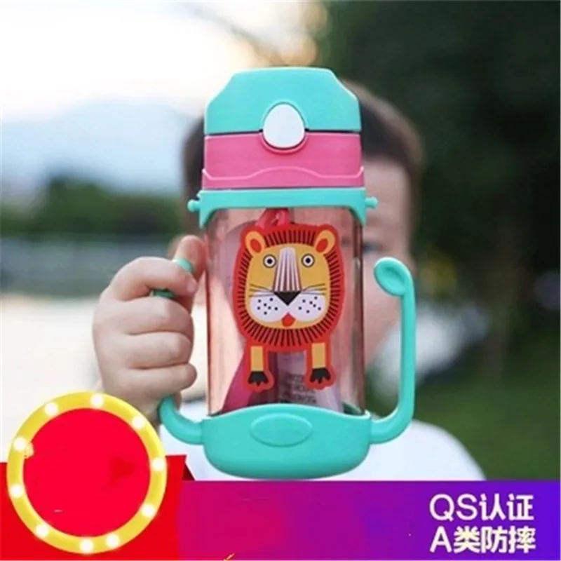 Recommended water cup wholesale children's strap dual-purpose straw pot creative cartoon can not be broken | Мать и ребенок