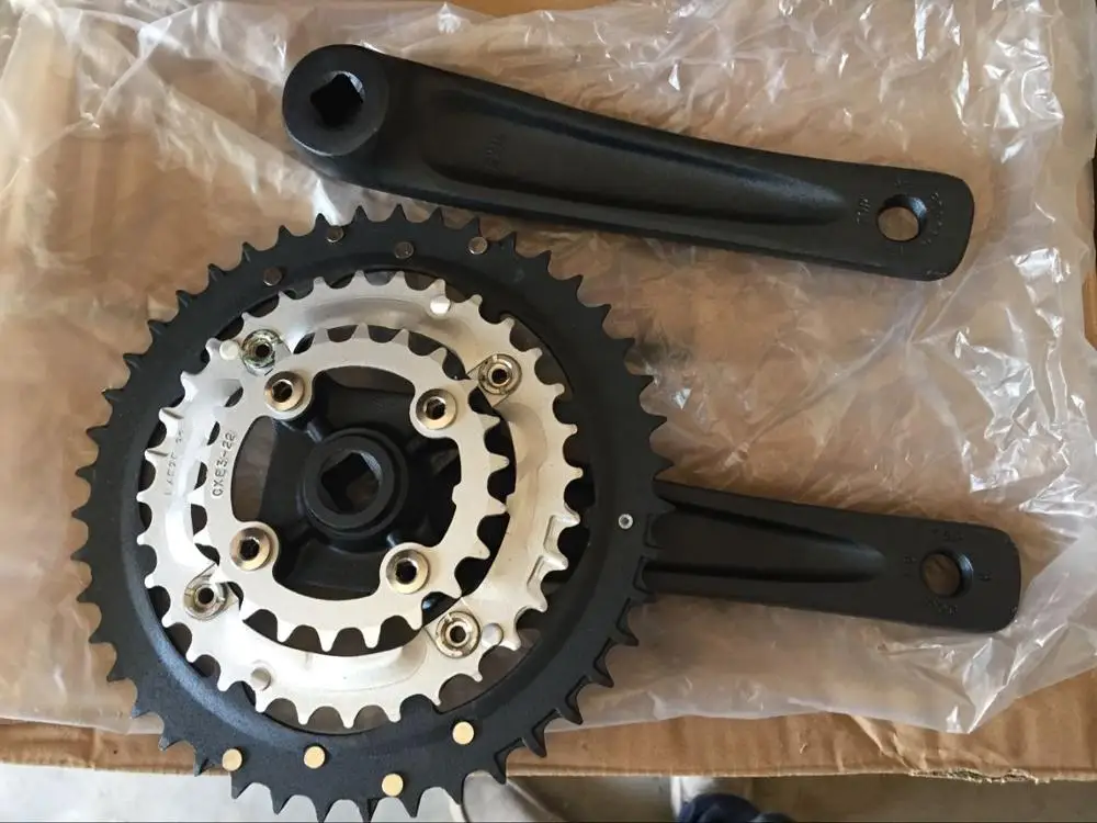 

New Arrival Alloy Aluminum 44-32-22T 170mm bike crankset CNC discs removable