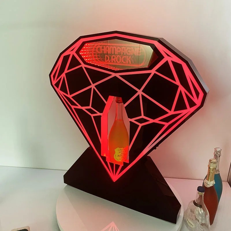Алмазный светодиодный светильник акриловая подставка для вина стойка