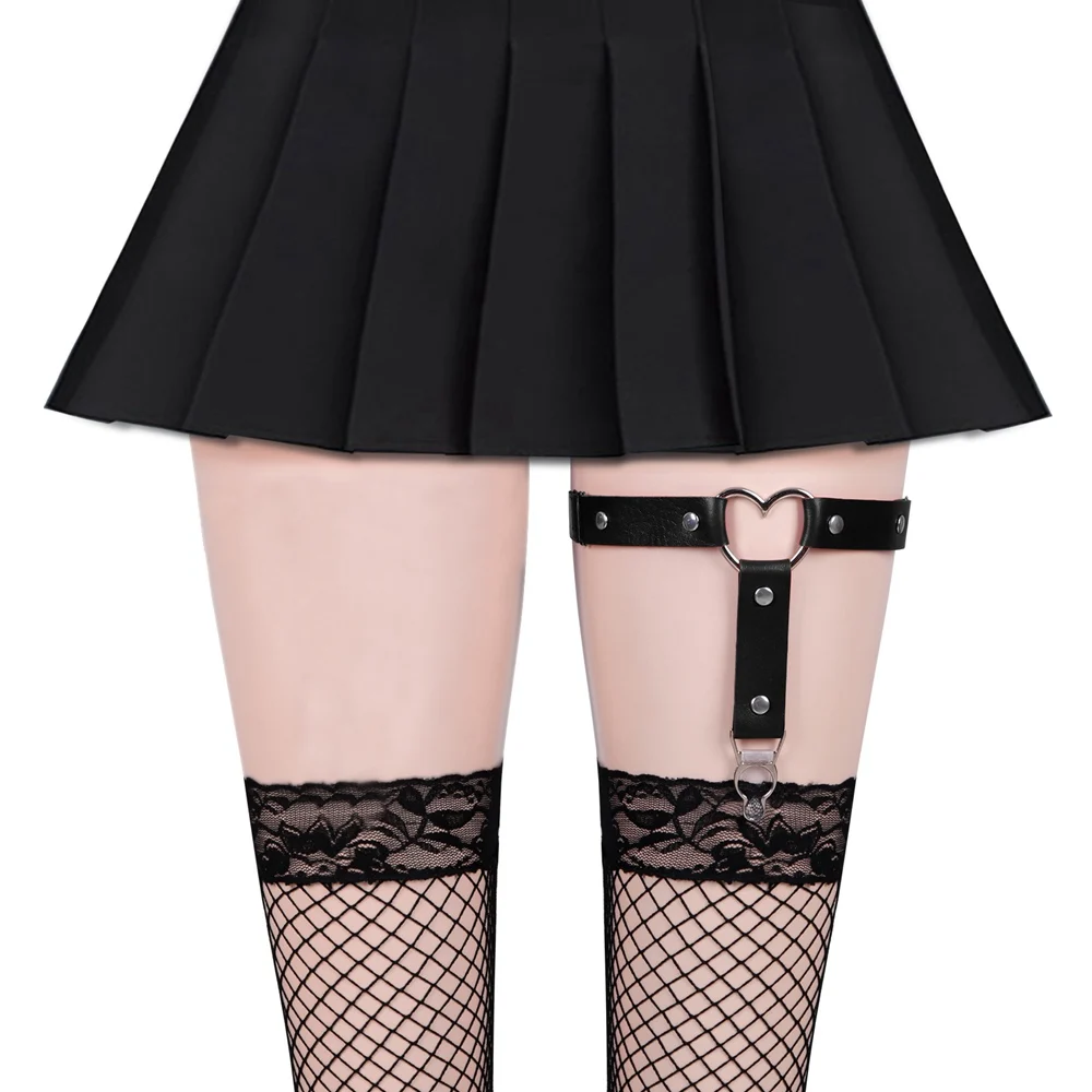 Подвязка с сердцем пикантный подвязка в стиле панк готика кольцо для ног