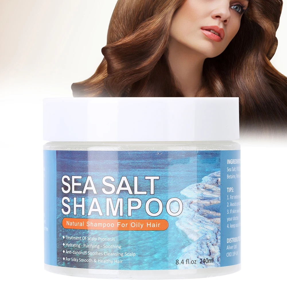 240ml Hair Shampoo Anti-Dandruff Sea Salt Shampoo Oil-Control Shampoo Nourishing Hair Care Shampoo