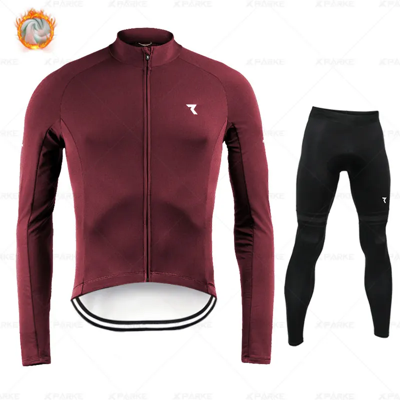 Мужская Флисовая одежда для велоспорта Pro Team теплый костюм из Джерси с длинным