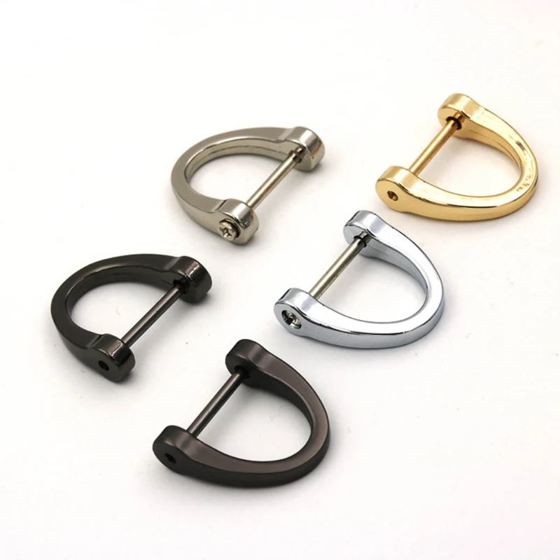 

10pcs D-Shaped U Rings Buckle for DIY Craft Purse Replacement Accessories M68C