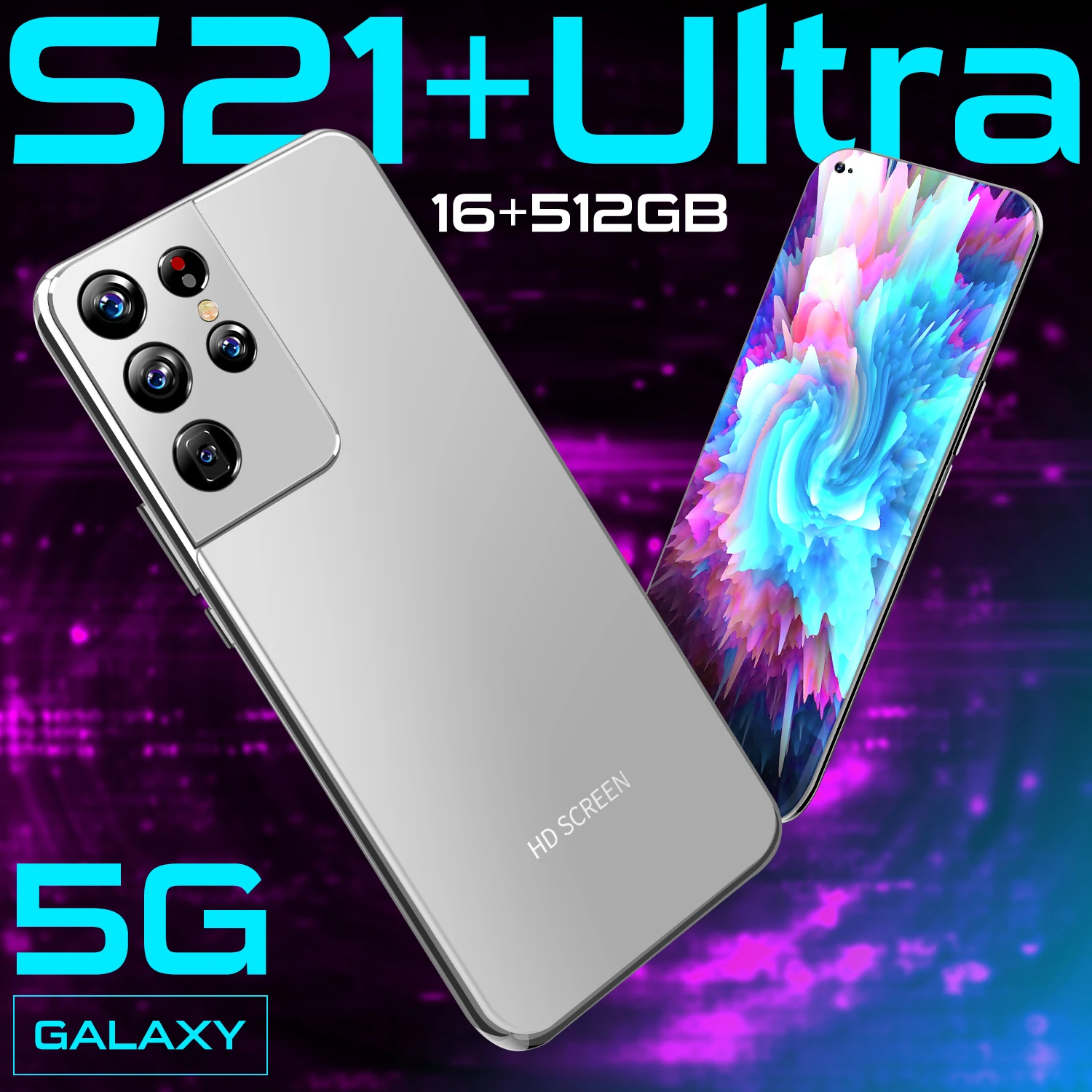 

2021 7.3Inch Galaxy S21 Ultra Global 5G Lte Smartphones Android 10 16GB Ram 512GB Rom Telephone 6800 mAh Dual Sim 24MP+48MP