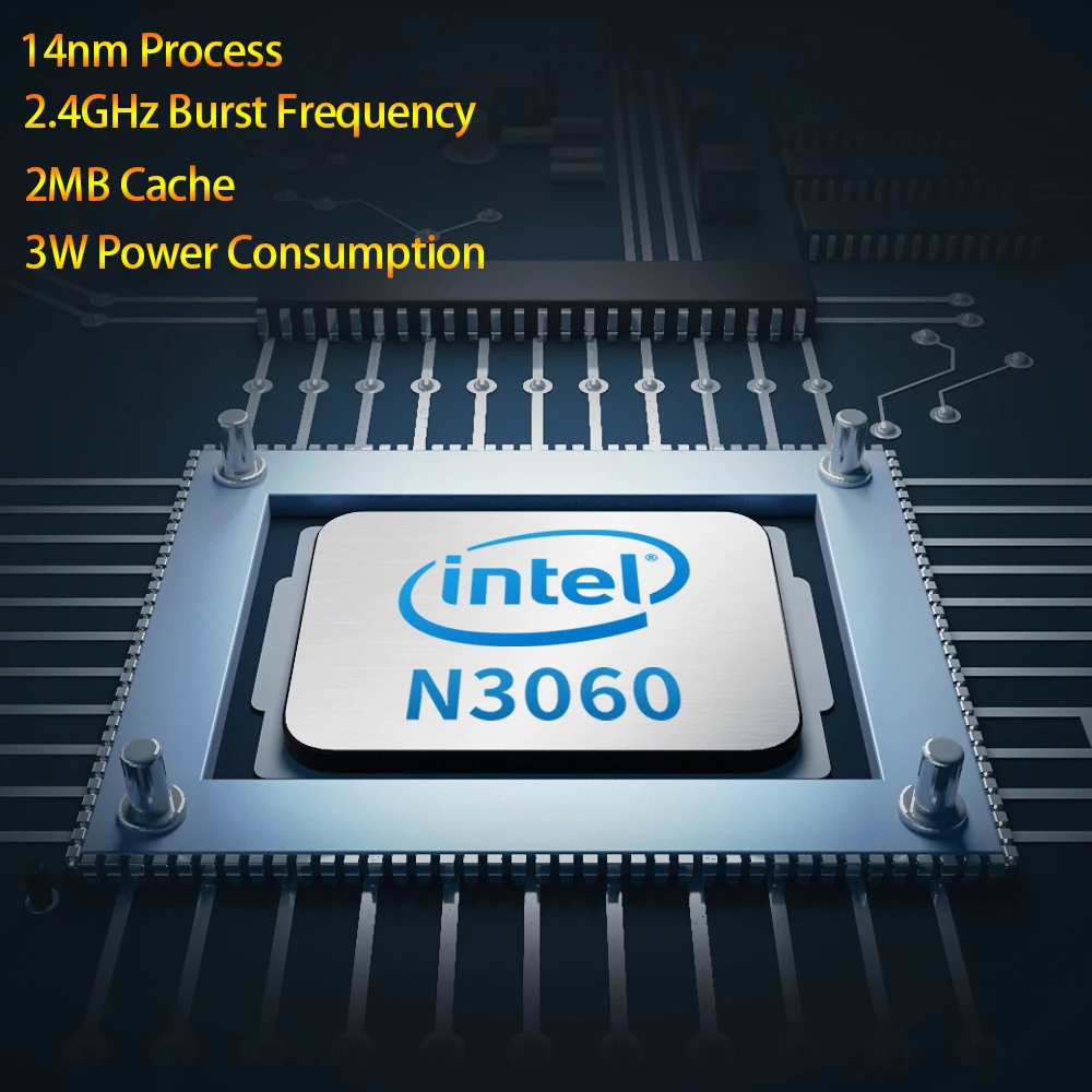 Bmax B1 Мини ПК Intel 8th Gen LP HD Graphics 400 Безвентиляторный Windows 10 HTPC тонкий клиент