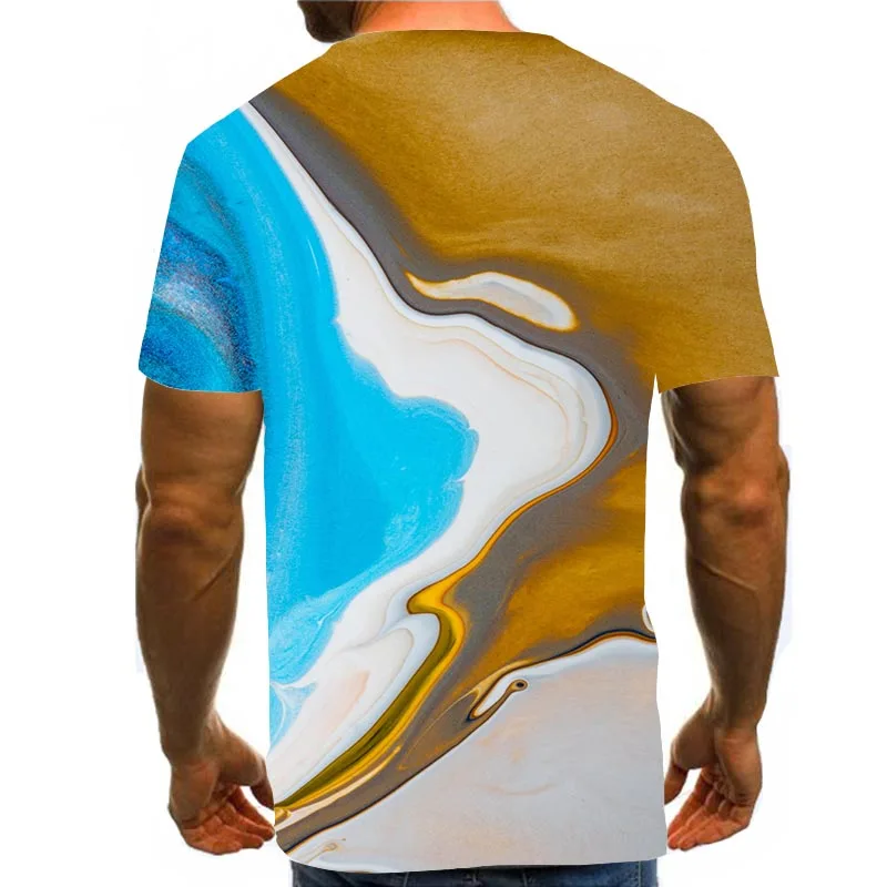 Для мужчин искусство Краски футболка 3D принт рубашка летние футболки для девочек