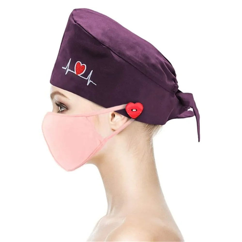 1 шт. модная шапка с принтом рабочая на пуговицах Повседневные шапки из скраба