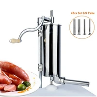 4pcs stainless steel sausage stuffer filling tubes 165mm6 5inch silver stuffer funnels nozzles parts filler tube for salami ma