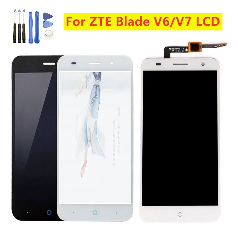 ЖК дисплей 5 0 дюйма для ZTE Blade Z7 X7 V6 с рамкой D6 T660 T663 сменный экран сенсорный в