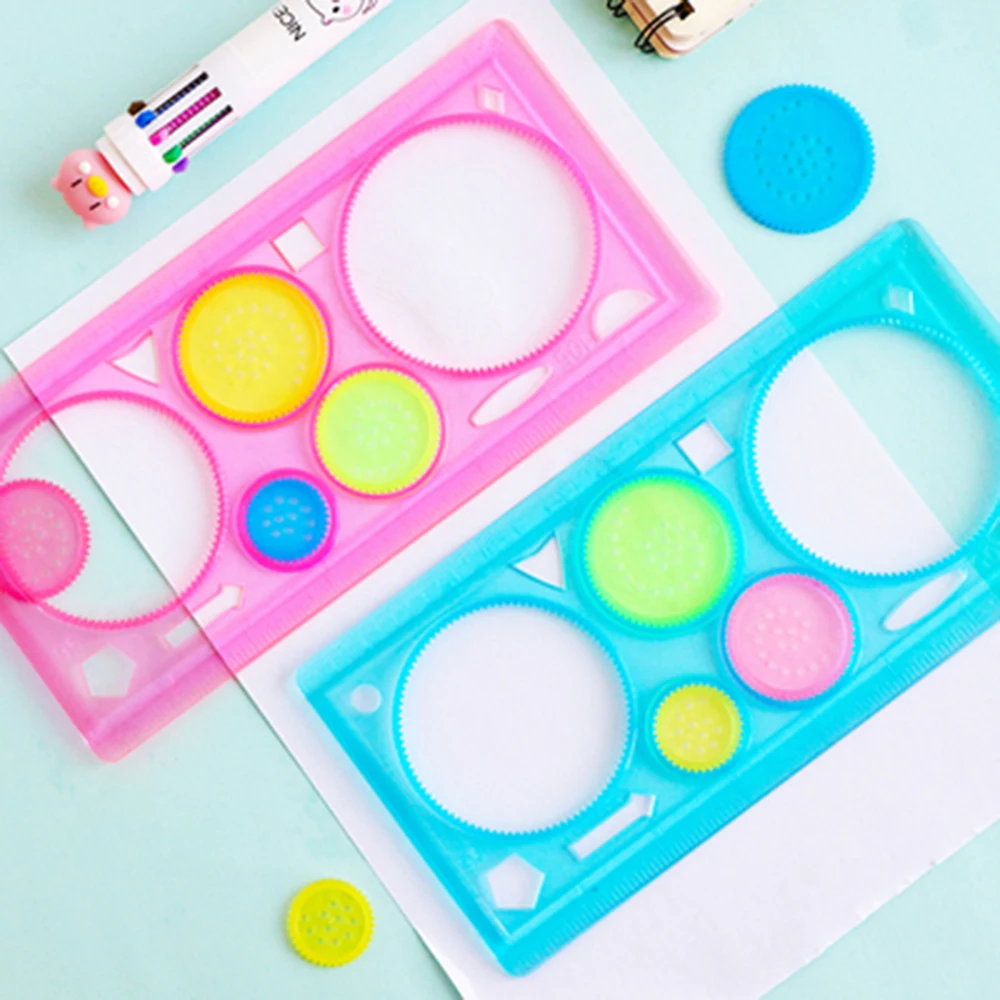 Прозрачный калейдоскоп креативный пазл четырехцветный Шаблон Линейка